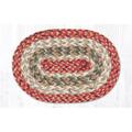 Capitol Importing Co Area Rugs, 10 X 15 In. Jute Oval Olive Swatch 00-924